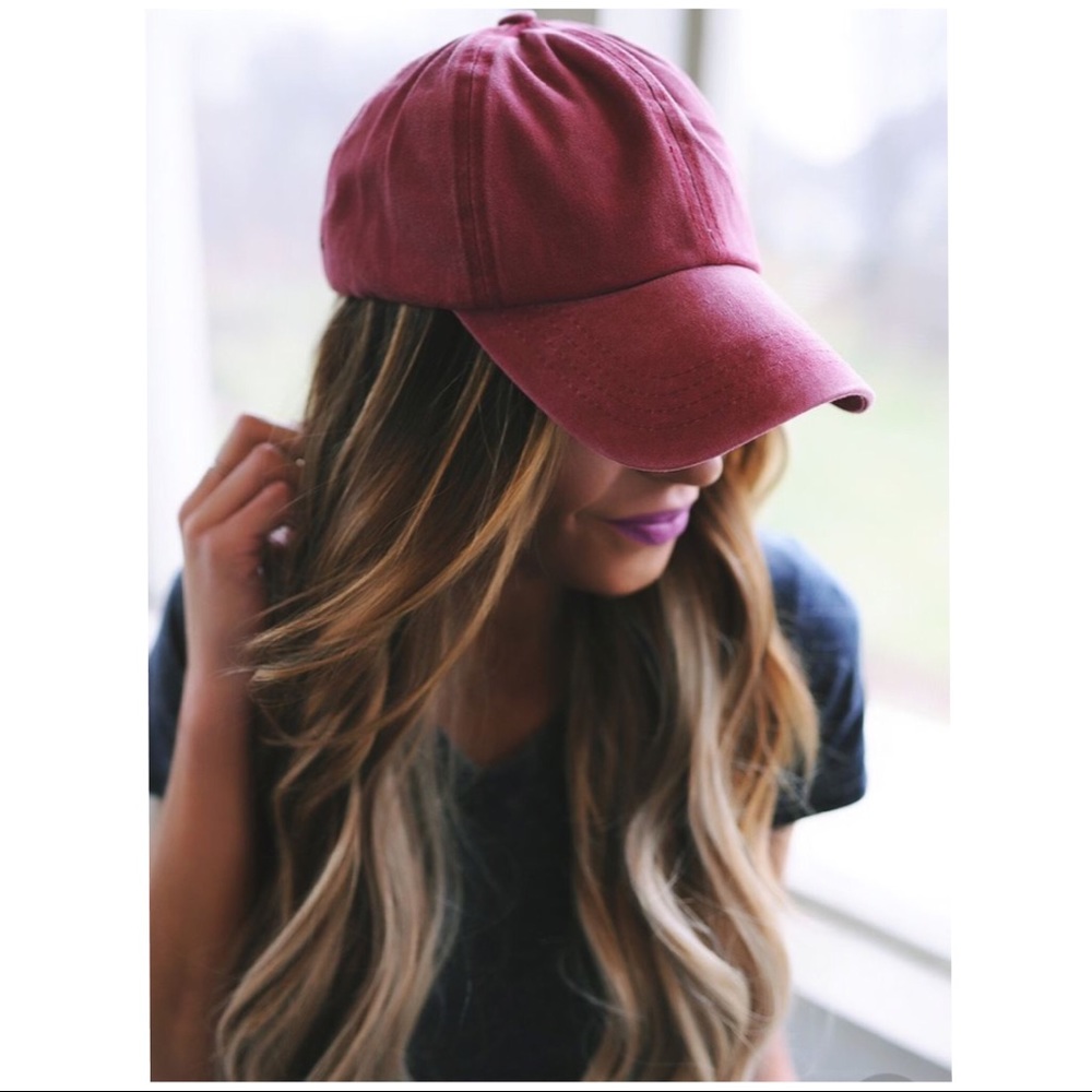 Red Denim Hat